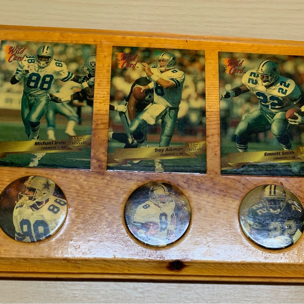 Vintage Dallas Cowboys memorabilia Wooden  plaque